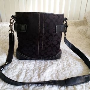 Coach black cross bag